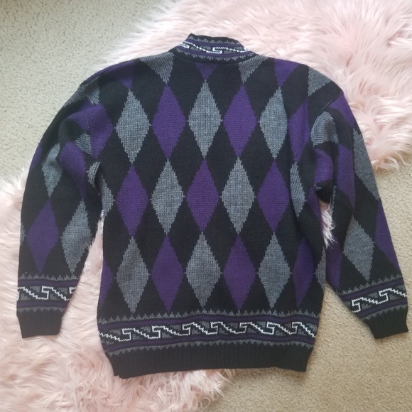 ✖️SOLD✖️RARE vtg argyle cardigan - Picture 5 of 9